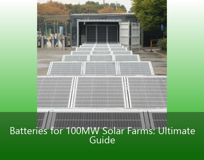 Batteries for 100MW Solar Farms: Ultimate Guide